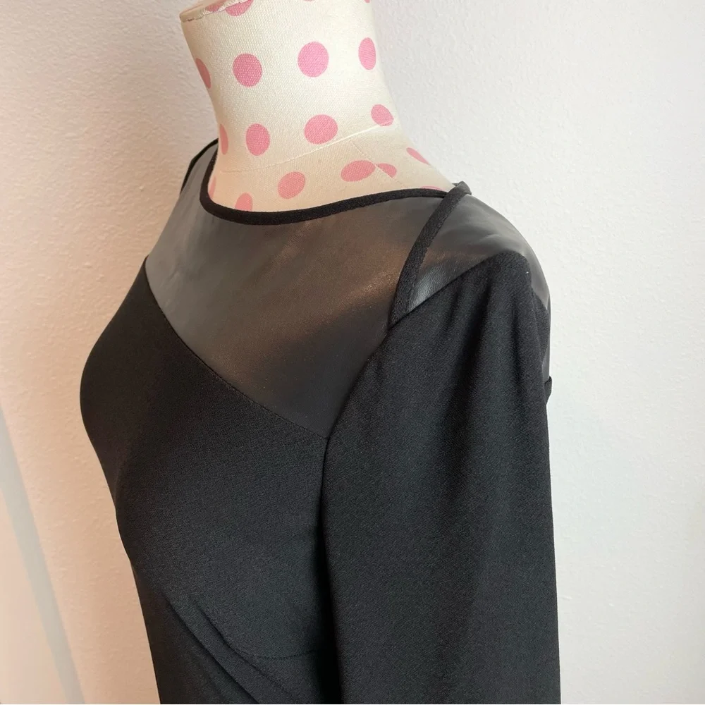 Marc New York Dress Women’s Black Faux Leather Trim 6 NWT - Picture 5 of 10